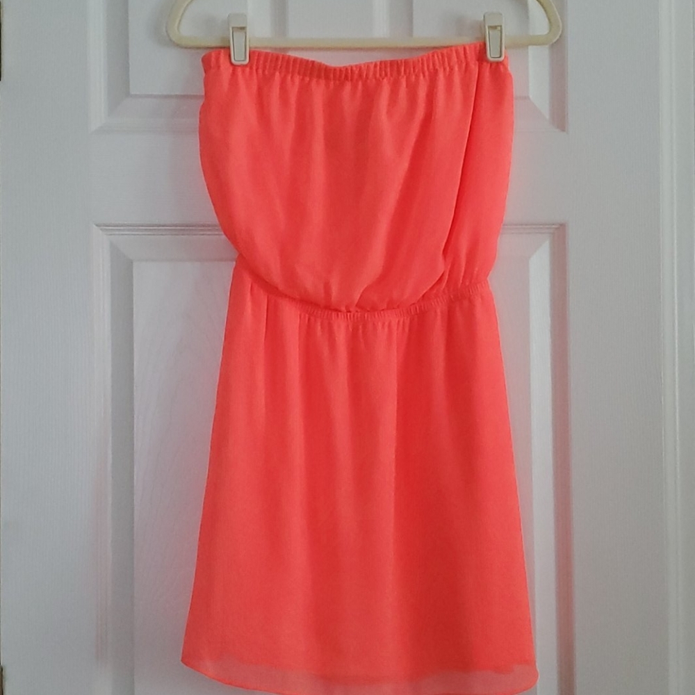 Express Coral Tube top dress